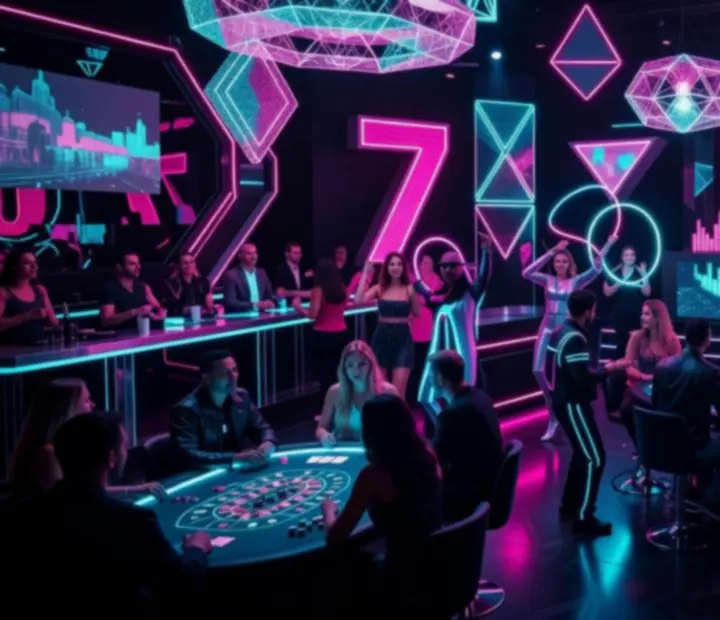Tematikus neon noir rendezvény Art Deco inspirációjú kaszinóhangulattal és hangulatos fényekkel.